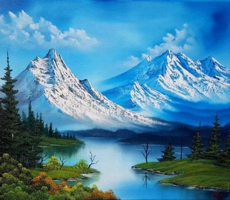 NORIMPEX Diamantové malování Ticho v horách 40x30cm