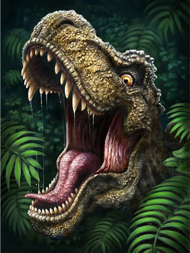NORIMPEX Diamantové malování Dinosauří řev 40x30cm