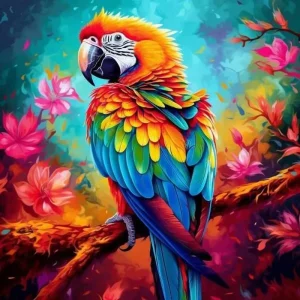 Diamantové malování Tropický tanec barev 40x30cm