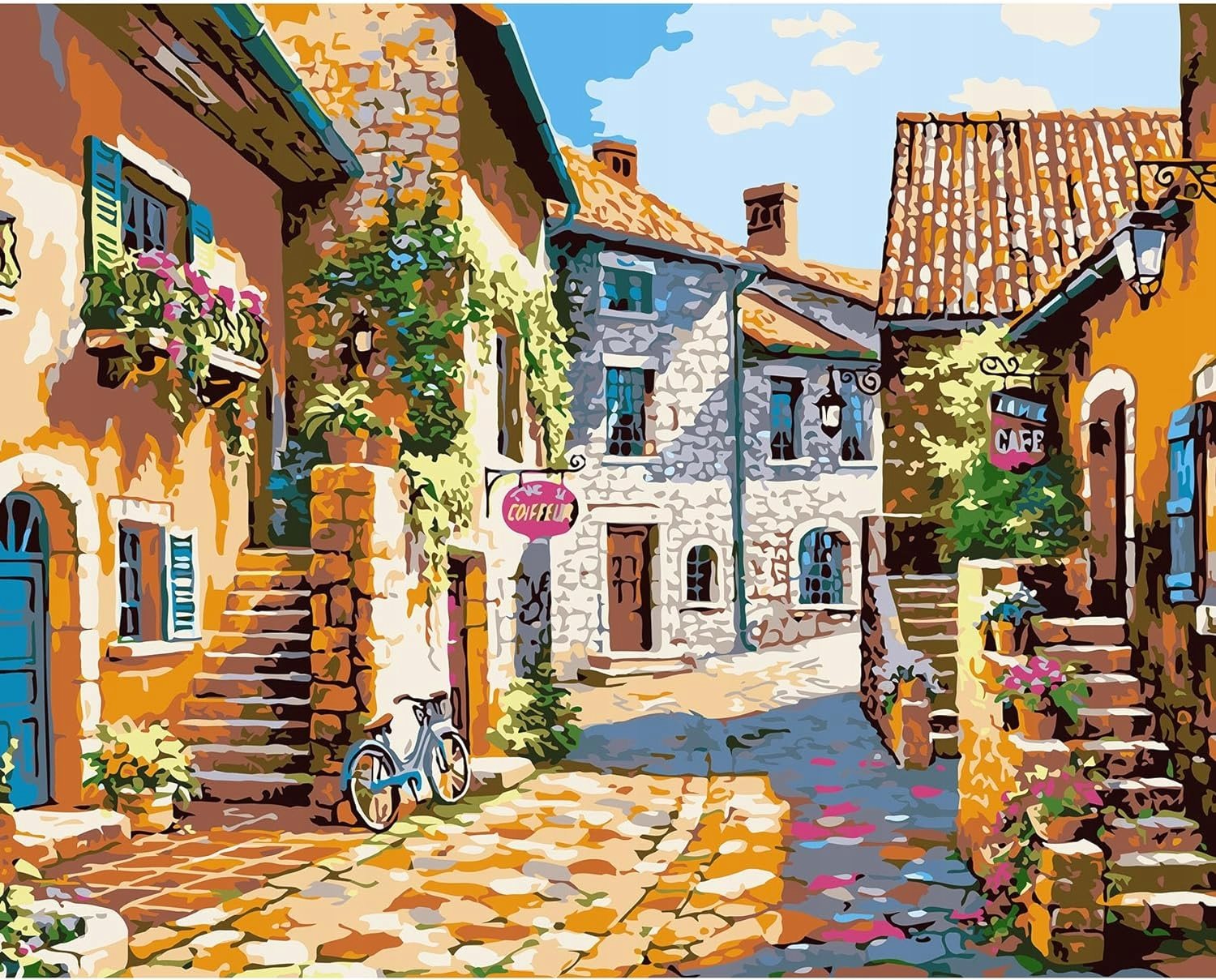 NORIMPEX Diamantové malování Dlážděná ulička 40x30cm