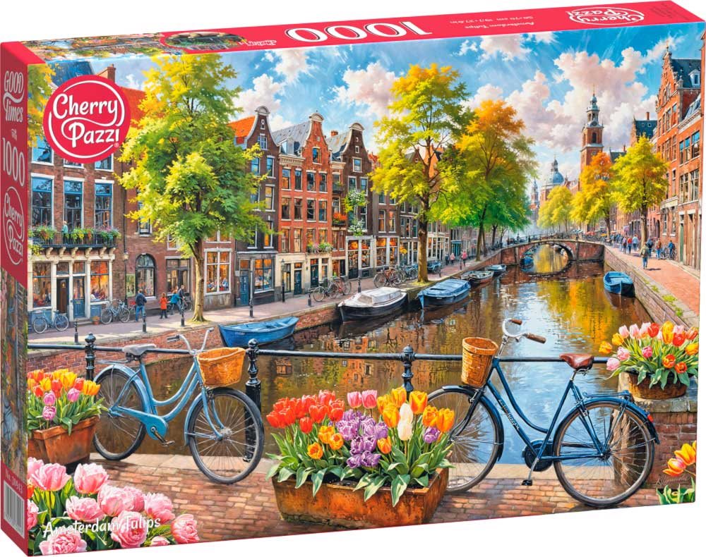 Puzzle Cherry Pazzi 1000 dílků Amsterdamské tulipány