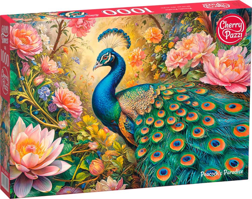 Puzzle Páv v ráji 1000 dílků