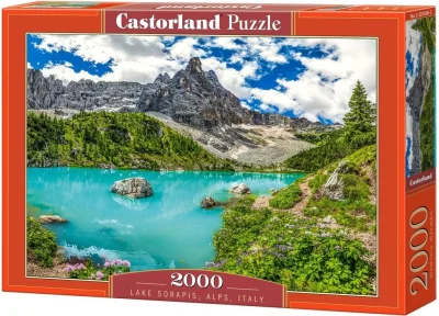Puzzle Jezero Sorapis, Alpy, Itálie 2000 dílků