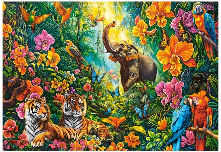 CASTORLAND Puzzle Kvetoucí džungle 1000 dílků
