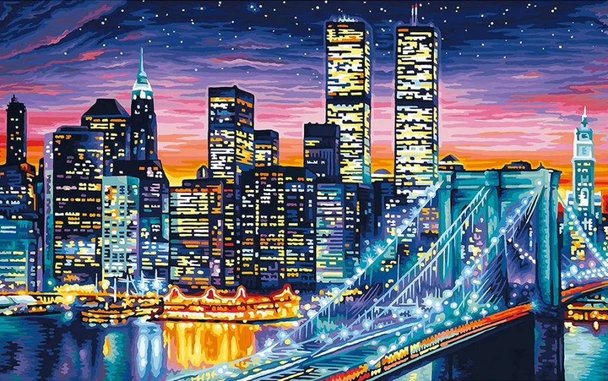 NORIMPEX Diamantové malování Noční New York 40x30cm
