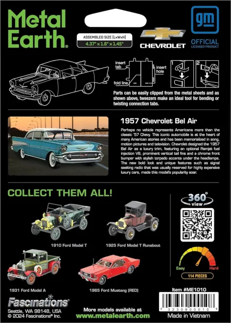 METAL EARTH 3D puzzle 1957 Chevrolet Bel Air (1:49)