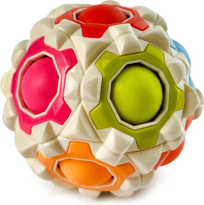 NORIMPEX Hlavolam Massage Rainbow Ball bílý