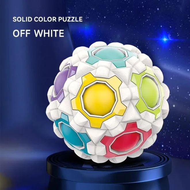 NORIMPEX Hlavolam Massage Rainbow Ball bílý