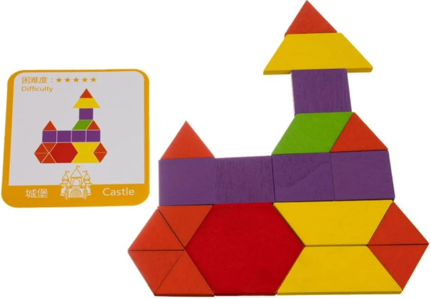 Skládačka pro děti KRUZZEL  Geometrické tvary 155 dílků
