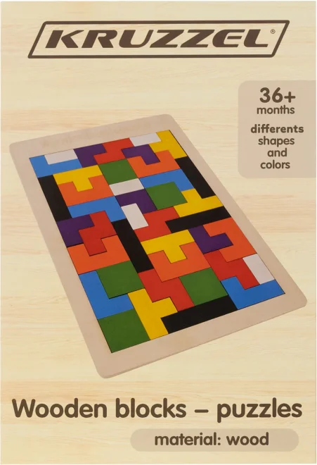 KRUZZEL Dřevěné puzzle Tetris