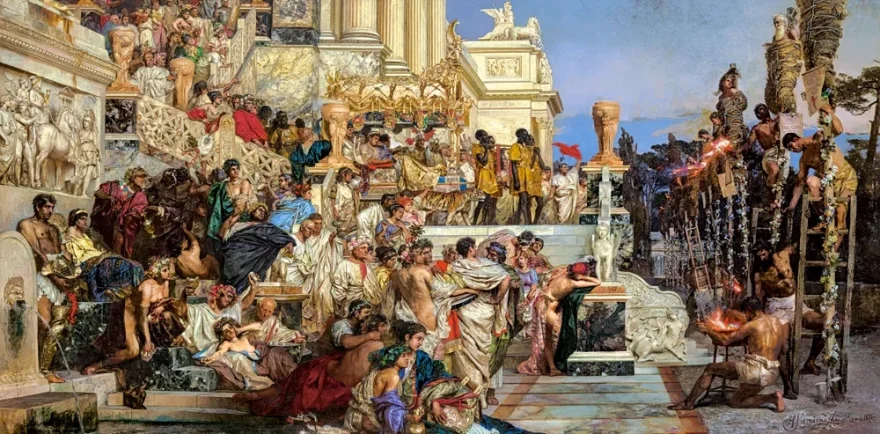CASTORLAND Puzzle Art Collection: H.Siemiradzki - Neronovy pochodně 4000 dílků