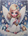 Diamantový obrázek na rámu Norimpex 30x23cm Andělíček s harfou
