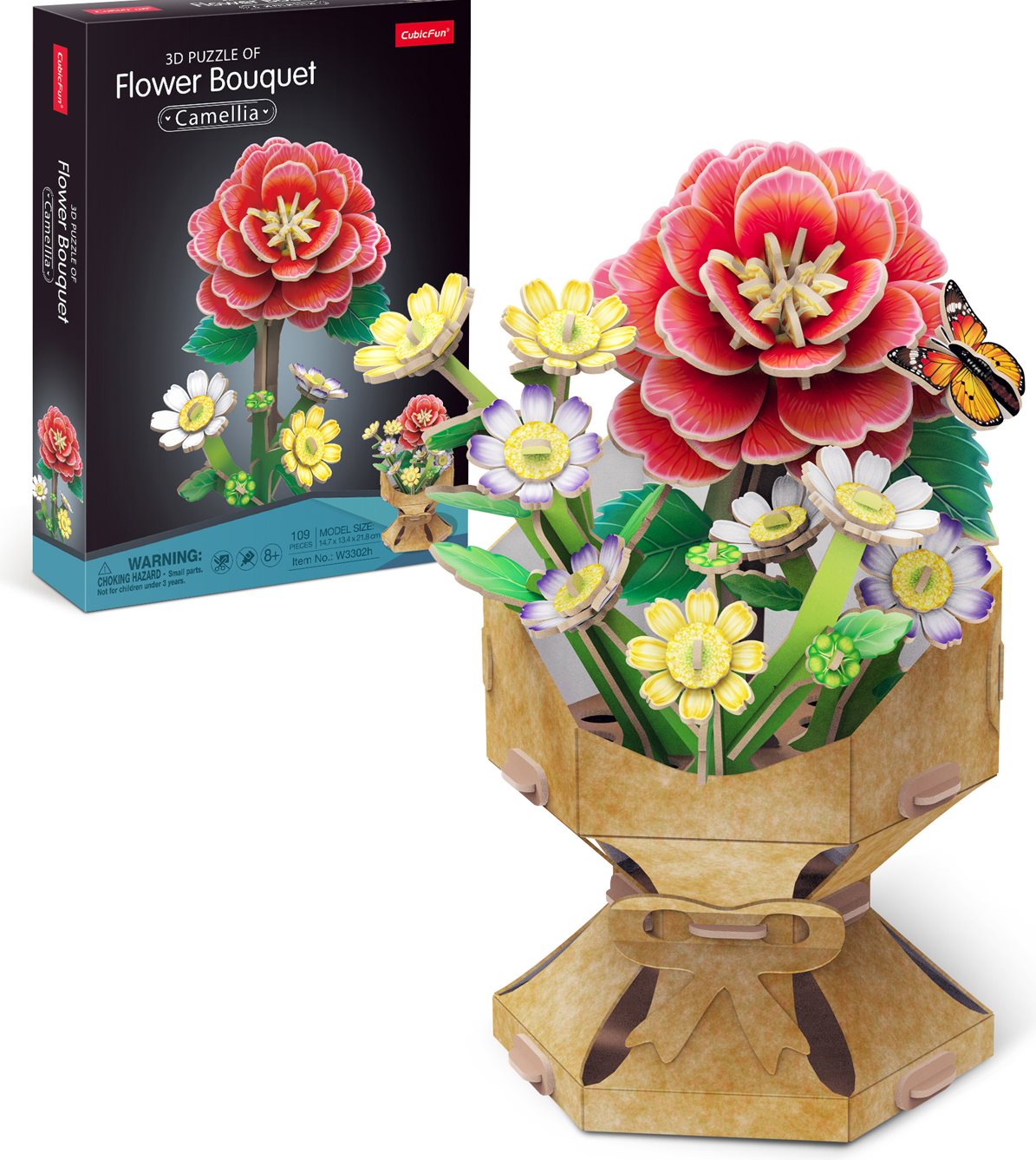3D puzzle Kytice kamélií