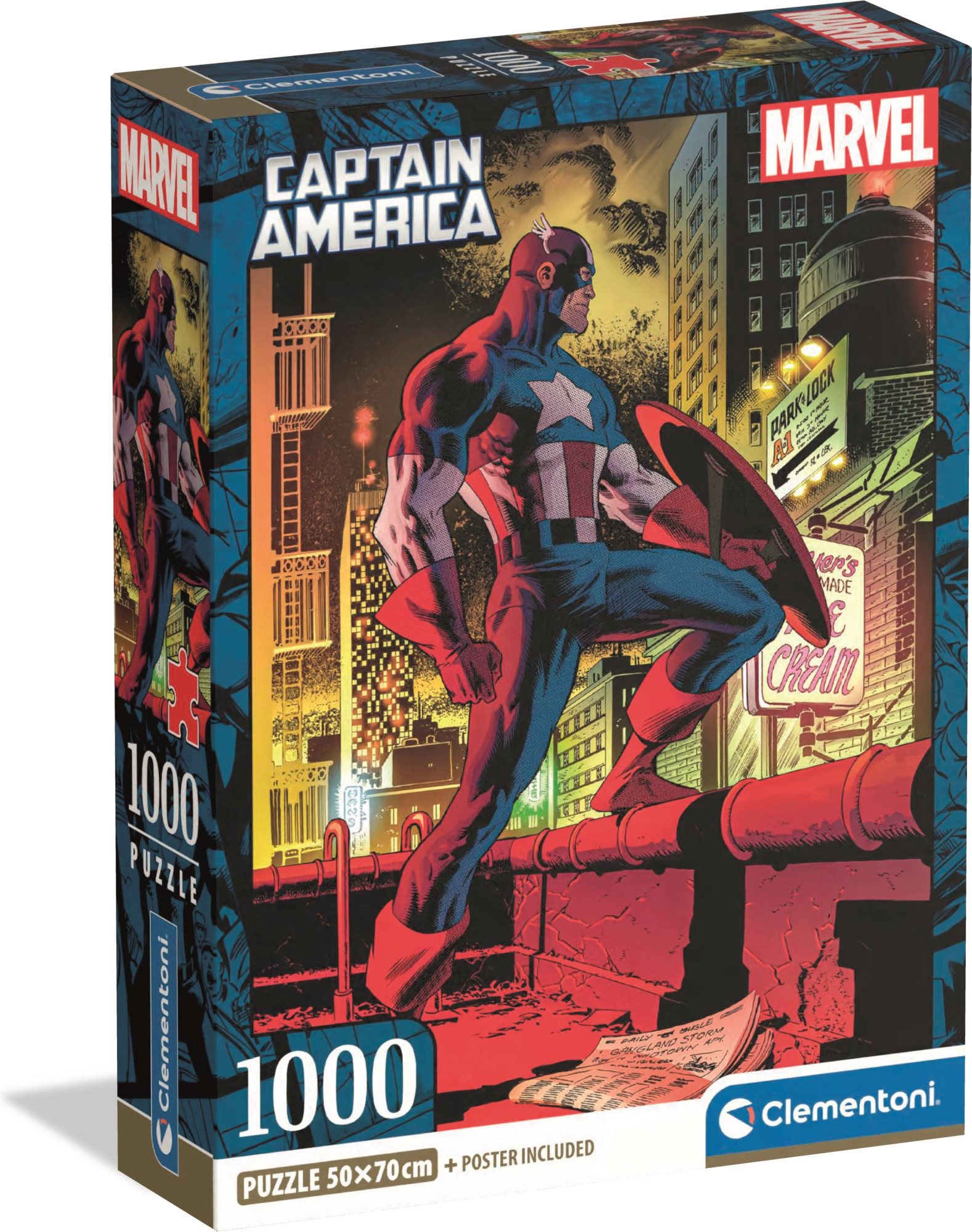 Clementoni puzzle Marvel: Kapitán Amerika 1000 dílků