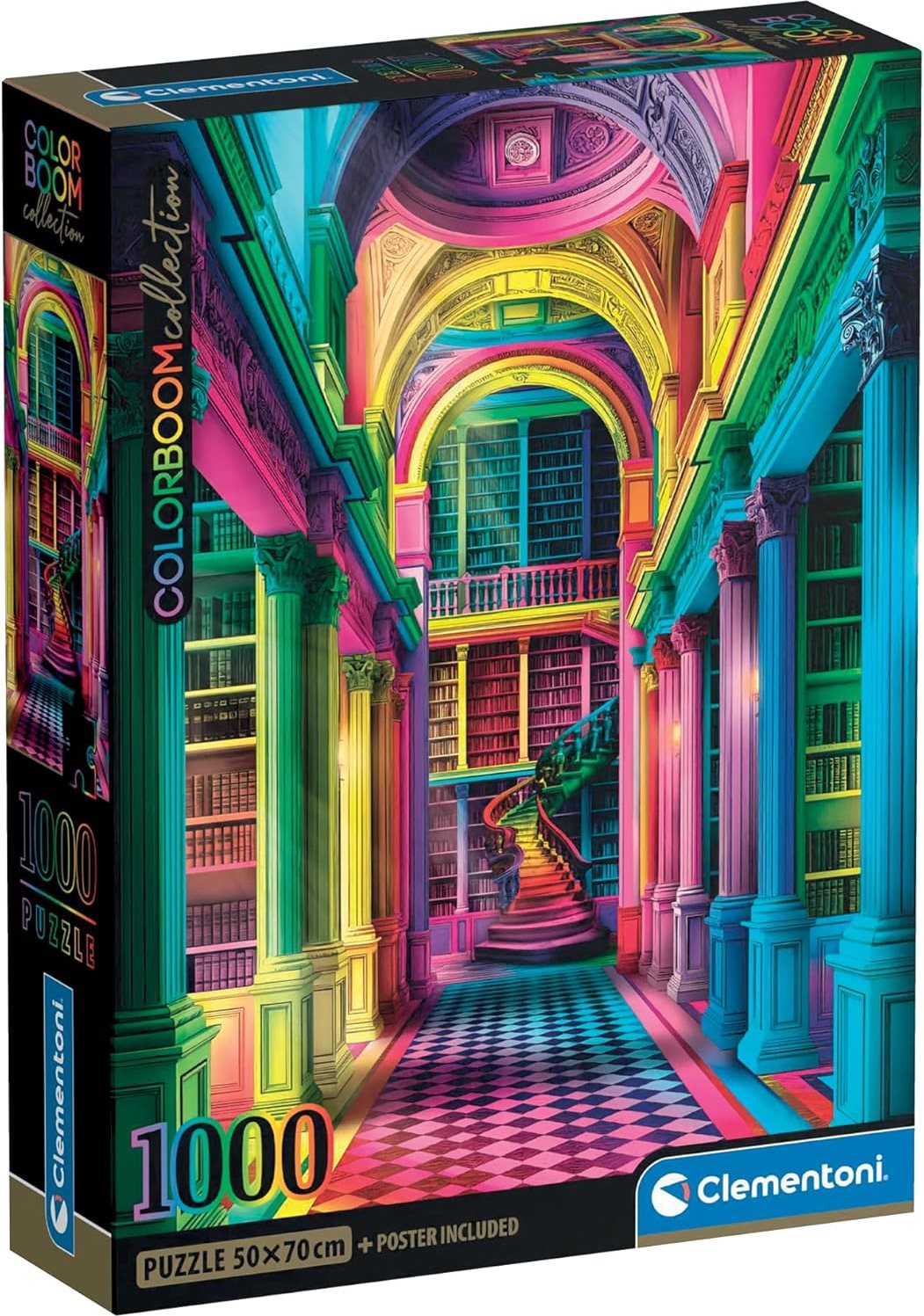 Clementoni - Puzzle 1000 Colorboom Atheneum