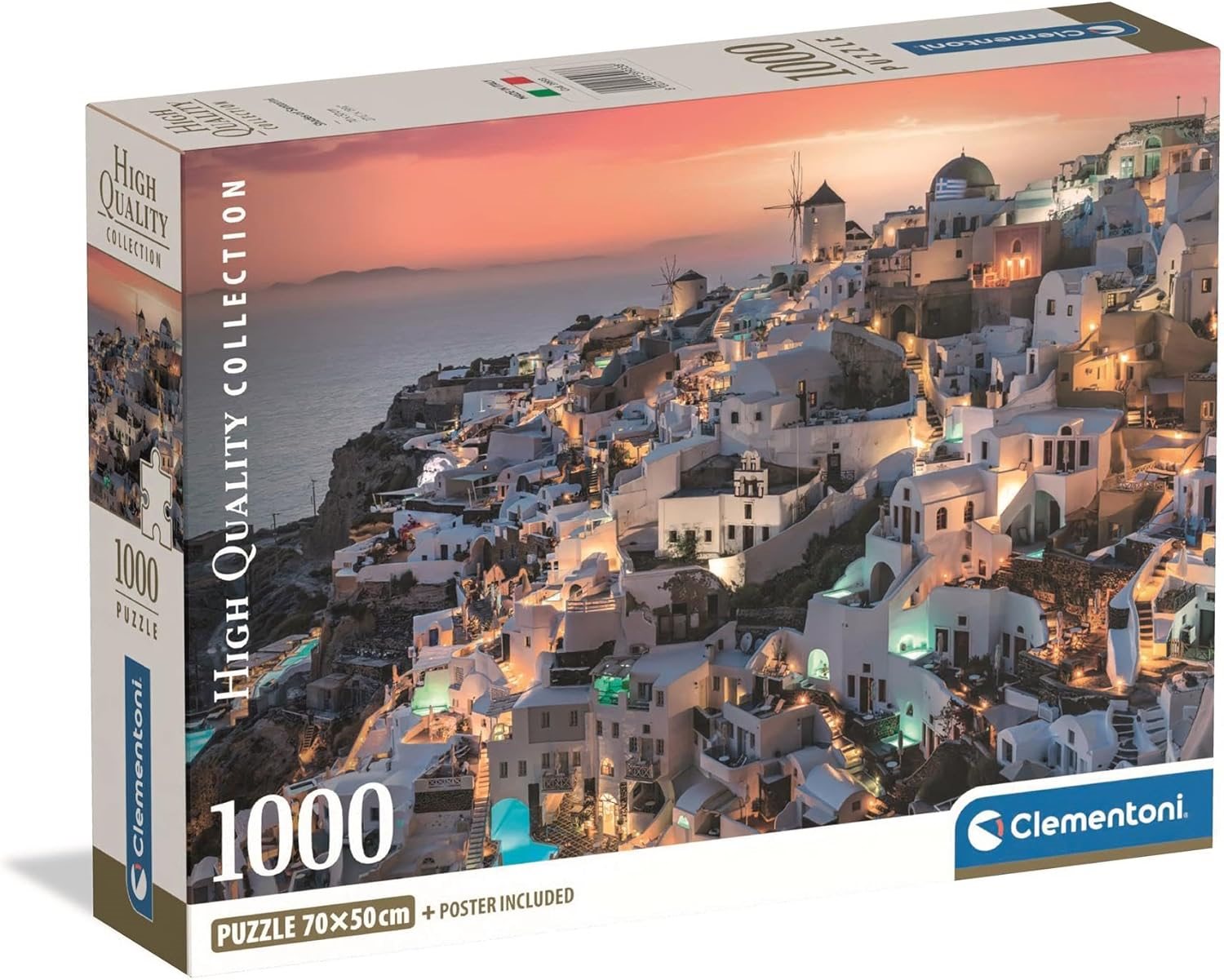 Puzzle Clementoni 1000 dílků Odstíny Santorini