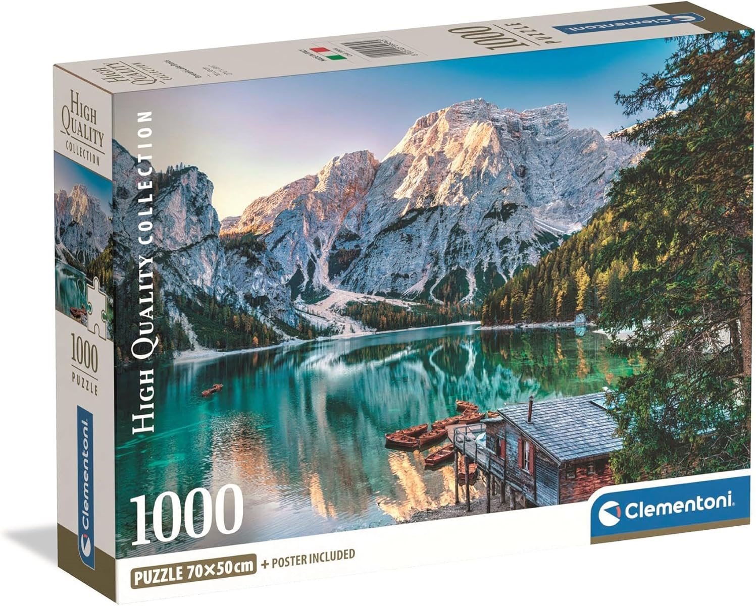 Clementoni - Puzzle 1000 Smaragdové jezero Braies