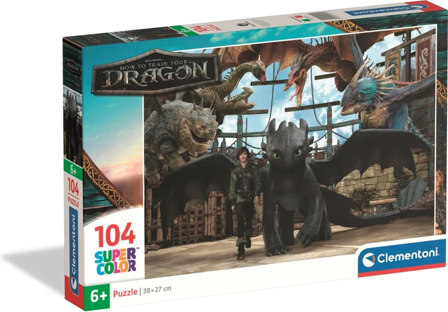 Puzzle pro děti Clementoni 104 dílků Jak vycvičit draka