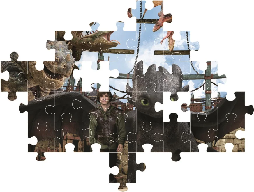 Puzzle pro děti Clementoni 104 dílků Jak vycvičit draka