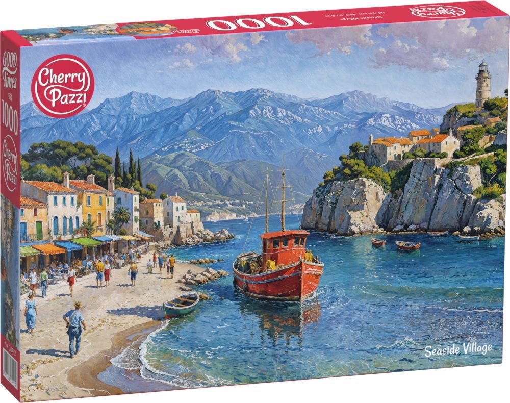 Puzzle Cherry Pazzi 1000 dílků Vesnička u moře