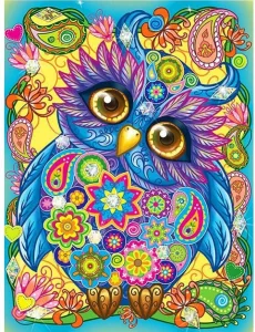 Diamantové malování NORIMPEX 40x30 cm Roztomilá sova 7D