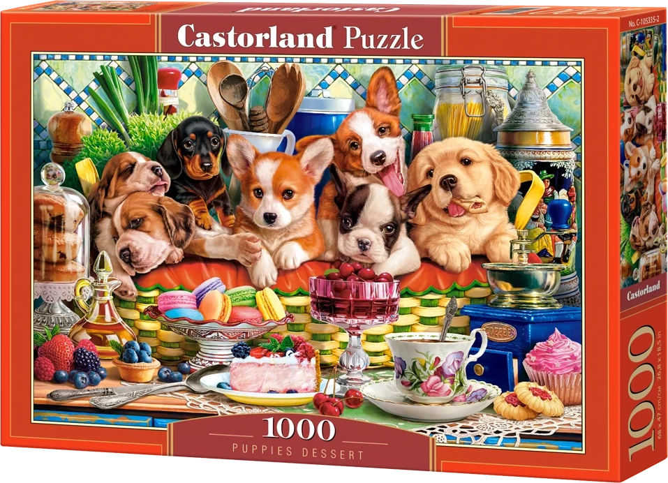 Puzzle Castorland 1000 dílků Dezert pro štěňata