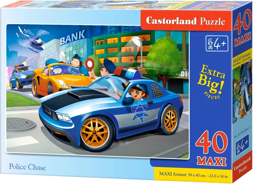 Puzzle pro děti Castorland 40 dílků MAXI Policejní honička