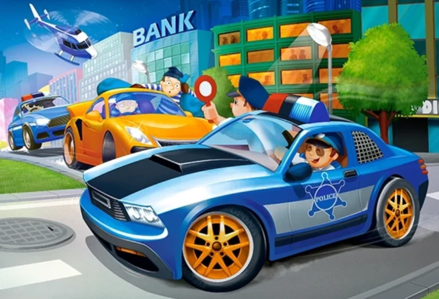 Puzzle pro děti Castorland 40 dílků MAXI Policejní honička