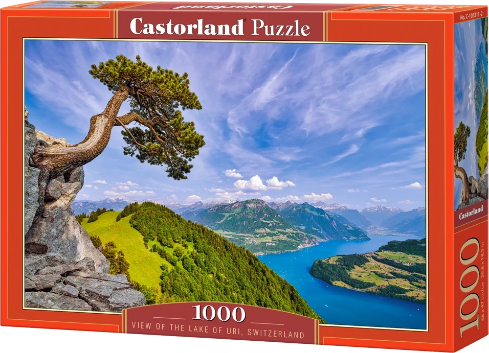 Puzzle Castorland 1000 dílků Výhled na jezero Uri, Švýcarsko