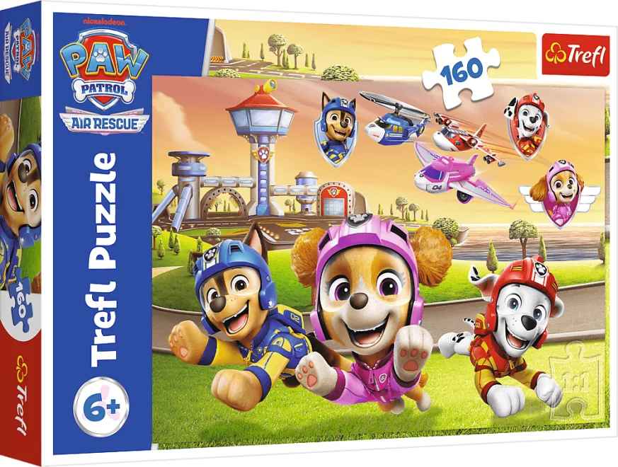 Puzzle pro děti Trefl 160 dílků Psí patrola: Na vrcholu