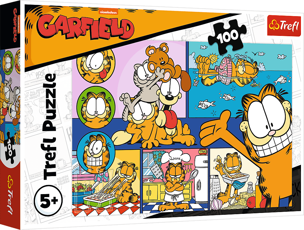 Trefl puzzle lenivý Garfield 100 dílků