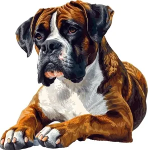 Diamantové malování Norimpex 40x30 cm Boxerská věrnost