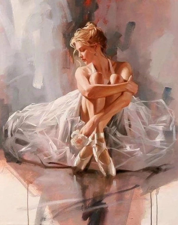 Diamantové malování baletka 30 × 40 cm