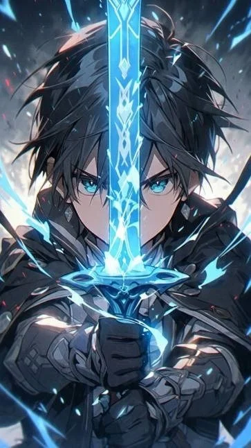 Diamantové malování Norimpex 40x30 cm Anime Sword Art: Kirito a modrý meč