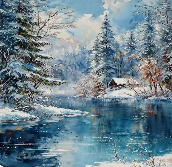 Diamantové malování Norimpex 40x30 cm Ticho v zimním lese
