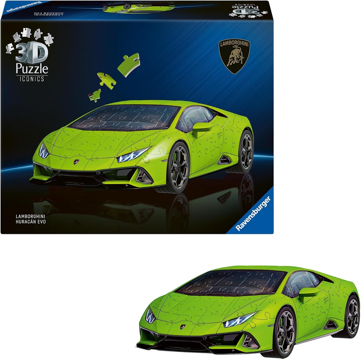 3D puzzle Ravensburger Iconics: Lamborghini Huracán EVO 158 dílků