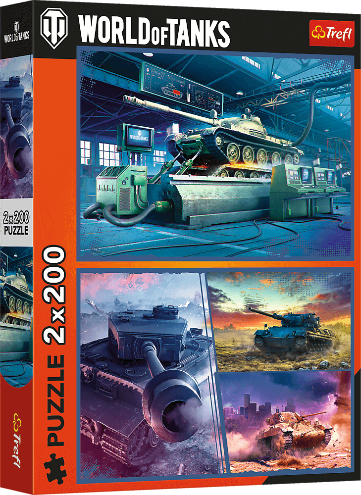 Puzzle Trefl 2x200 dílků World of Tanks: Opancéřovaná mise 2v1