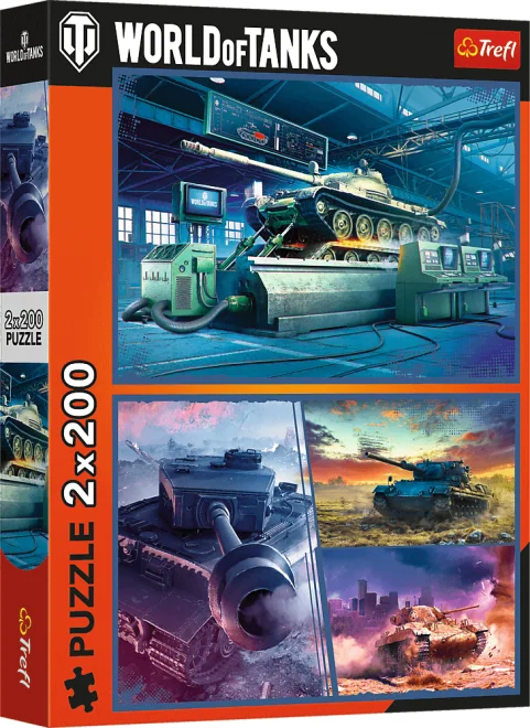 Puzzle Trefl 2x200 dílků World of Tanks: Opancéřovaná mise 2v1
