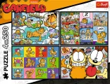 Puzzle Trefl 4x250 dílků Garfield nesnáší pondělky 4v1
