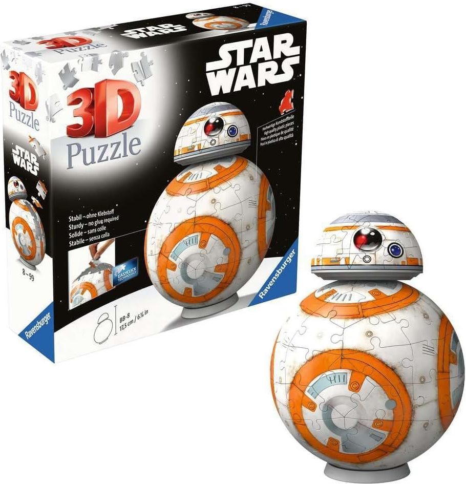 3D puzzle Ravensburger Puzzleball Star Wars BB8 104 dílků