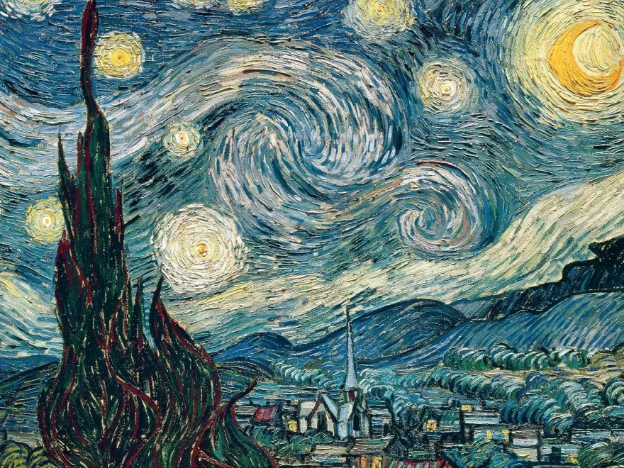 Puzzle Ravensburger 1500 dílků Art Collection: V. van Gogh - Hvězdná noc