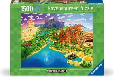 Puzzle Ravensburger 1500 dílků Svět Minecraftu