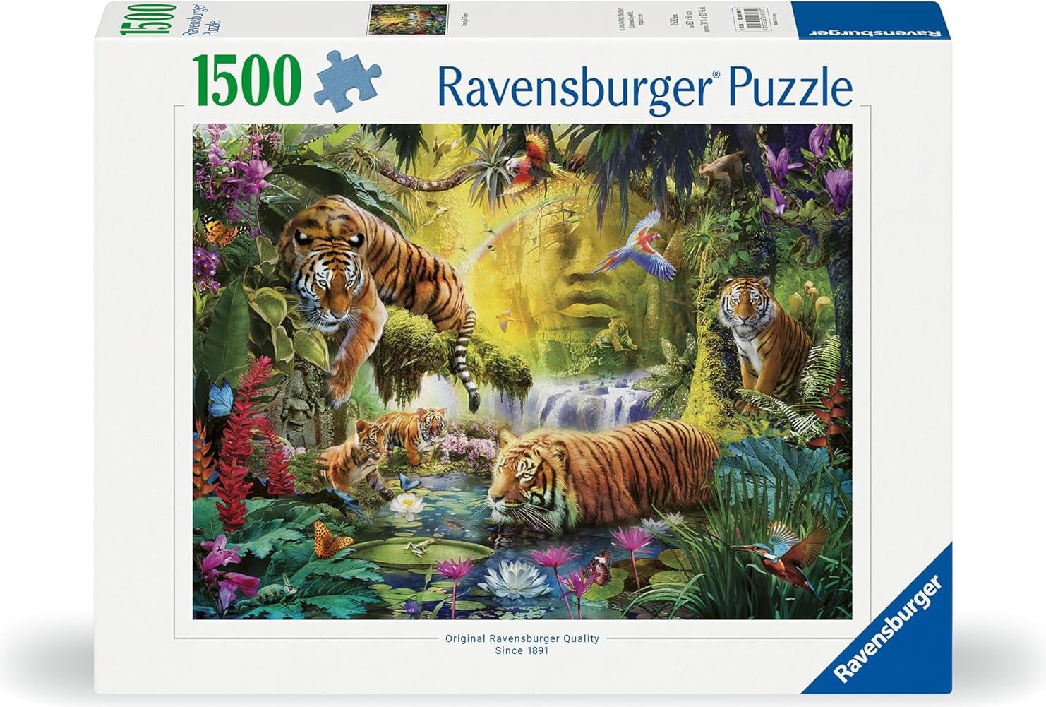 Puzzle Ravensburger 1500 dílků Klidní tygři