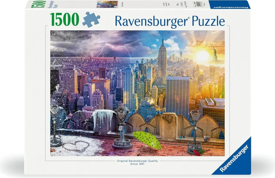 Puzzle Ravensburger 1500 dílků New York v létě a v zimě