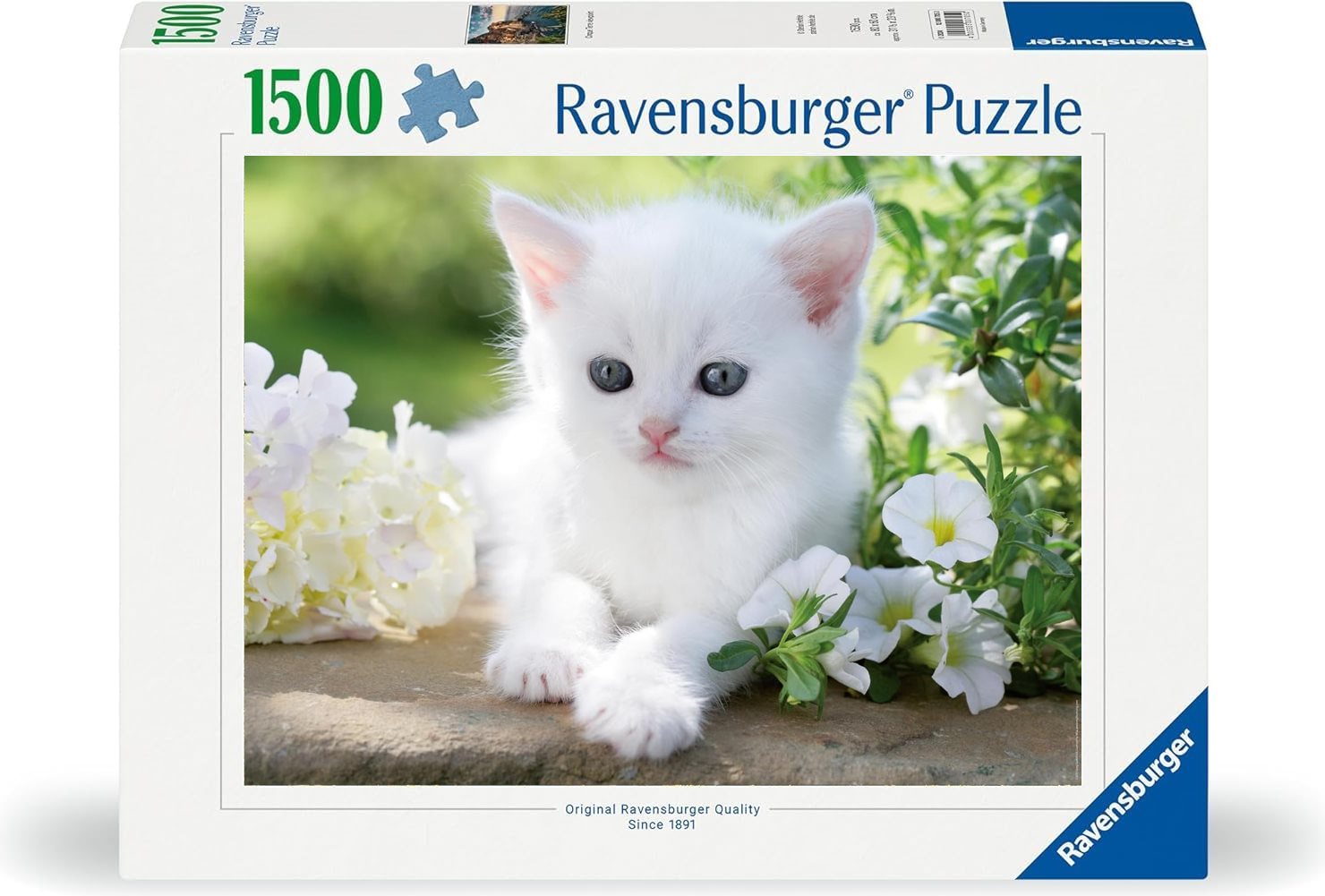 Puzzle Ravensburger 1500 dílků Bílé koťátko