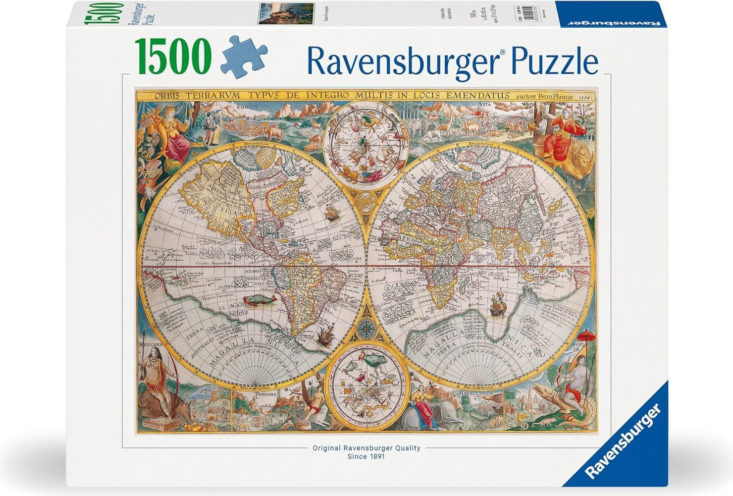 Puzzle Ravensburger 1500 dílků Mapa starověkého světa, 1594
