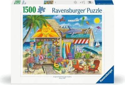 Puzzle Ravensburger 1500 dílků Plážový obchod Surf's Up!