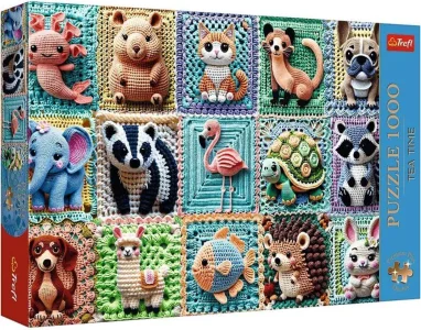 Puzzle Trefl 1000 dílků Tea Time: Háčkovaná zvířata