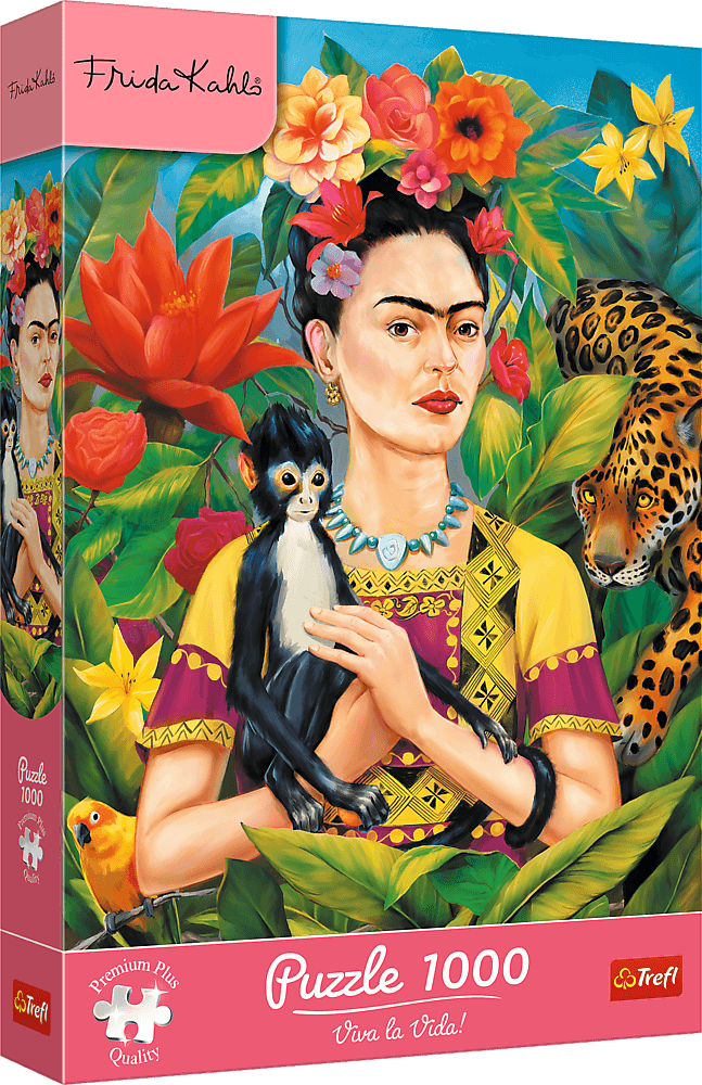 Puzzle Trefl 1000 dílků Frida Kahlo: Portrét v džungli