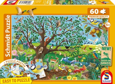 Puzzle pro děti Schmidt 60 dílků Zvířata na zahradě